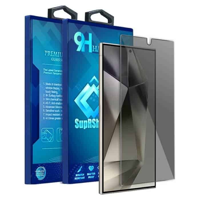 For Samsung Galaxy S25 Ultra SupRShield Anti Spy Privacy Tempered Glass LCD Screen Protector Film Guard For Samsung Galaxy S25 Ultra SupRShield Anti Spy Privacy Tempered Glass LCD Screen Protector Film Guard